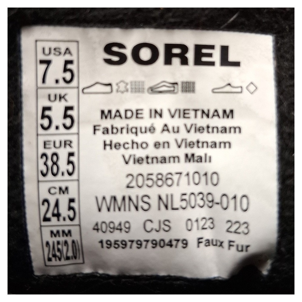 Sorel Kinetic Impact II Wonder Lace Waterproof Boots Black NL5039-010 Womens 7.5 - Picture 7 of 11